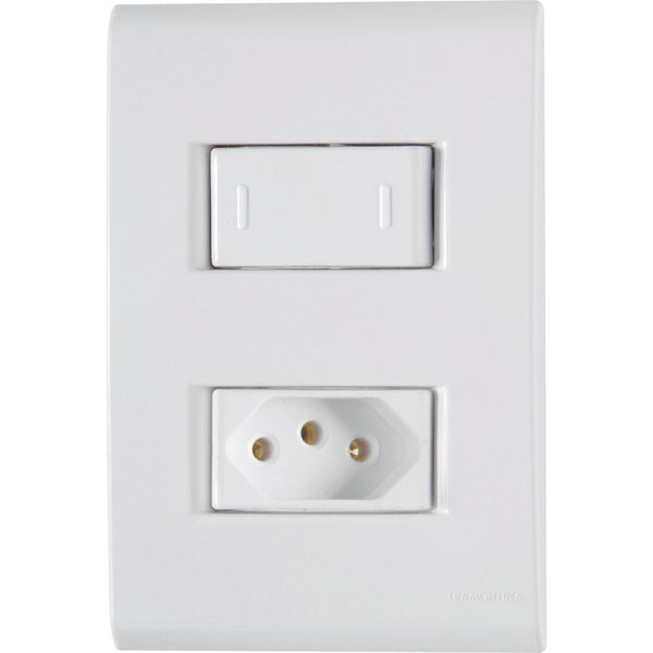 Interruptor 1 Paralelo + 1 Tomada 2P+T 20A Conjunto