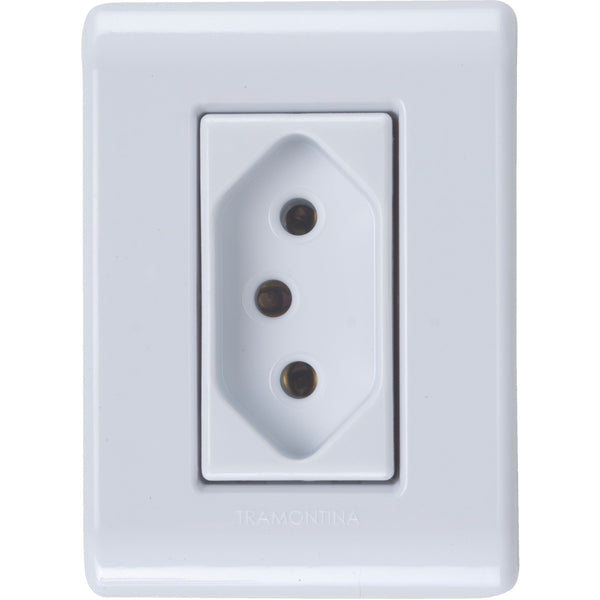 Tomada Tramontina Lizflex 2 Polos 10a 250v