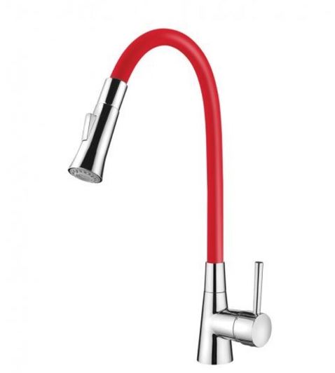 Torneira Monocomando Cozinha Mesa Lorenzetti Flex Vermelha 2257 R27