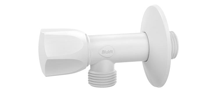 Registro Angular Para Ducha Higiênica 1/4 Volta Branco Blukit