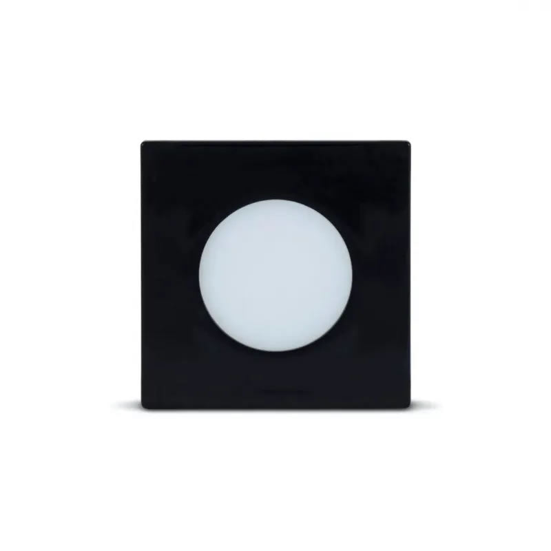 Luminária De Embutir Point Quadrada 15w 6000k Led Line Preta