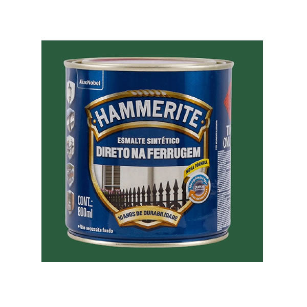 Esmalte Sintético Hammerite Direto Na Ferrugem Verde 800ml