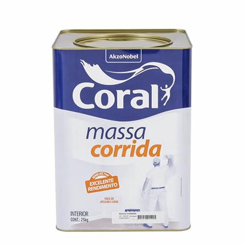Massa Corrida Coral 18l 25kg Para Interior
