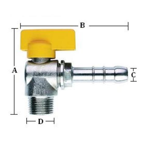 Válvula Esfera Jackwal 1/2 Npt X Tm 3/8