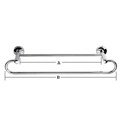 Porta Toalha Duplo Jackwal Metal Cromado 2886