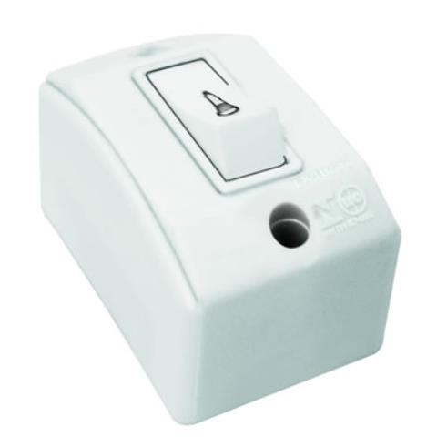 Interruptor Campainha Sobrepor 10A Cinza Perlex