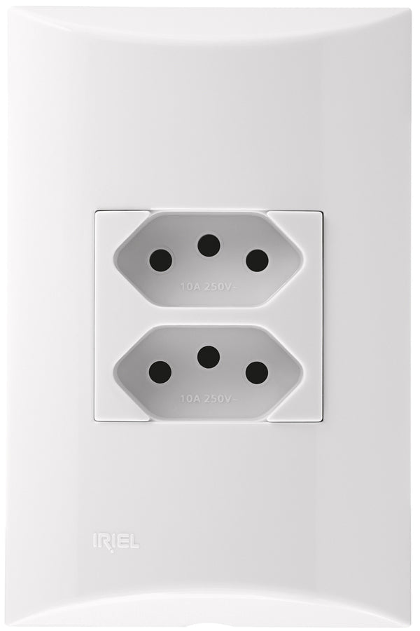 Tomada Iriel Brava 2P T 20A 3 Pinos NBR 14136 Branca