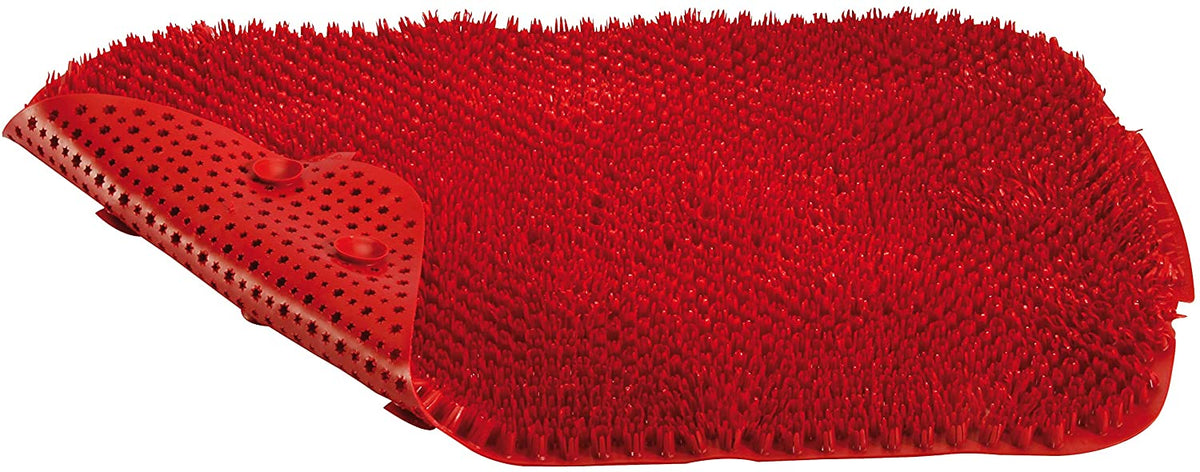 Tapete Flexível Felpudo Astra Para Banheiro 57x34 Cm Bordô