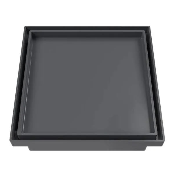 Ralo Oculto Quadrado Universal 10x10cm Astra Cinza