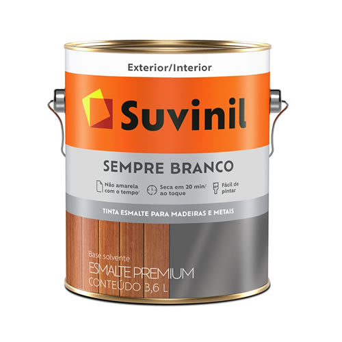 Esmalte Suvinil Acetinado Sempre Branco 3,6L