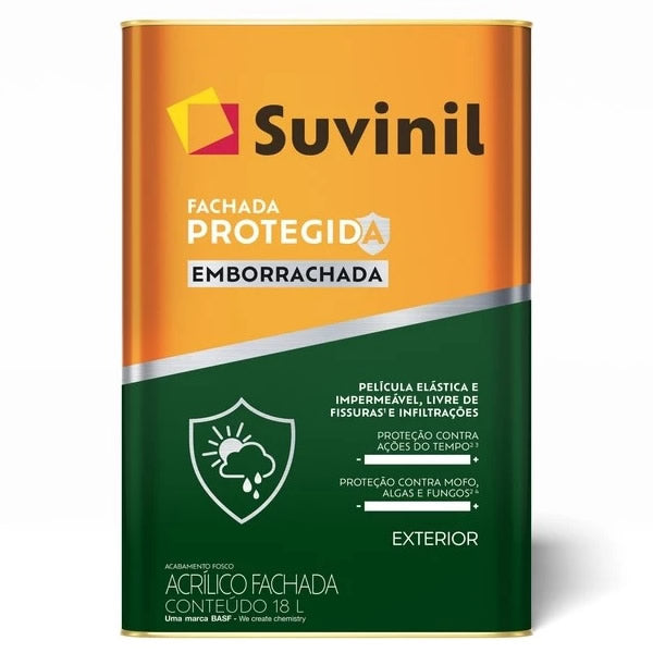Tinta Acrílica Emborrachada Suvinil Fachada Protegida 18 Litros
