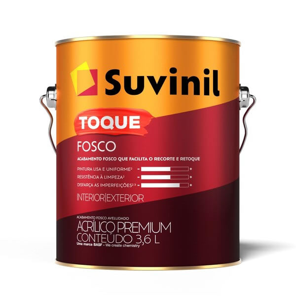 Tinta Suvinil Toque Fosco Branco Neve 3.6 Litros