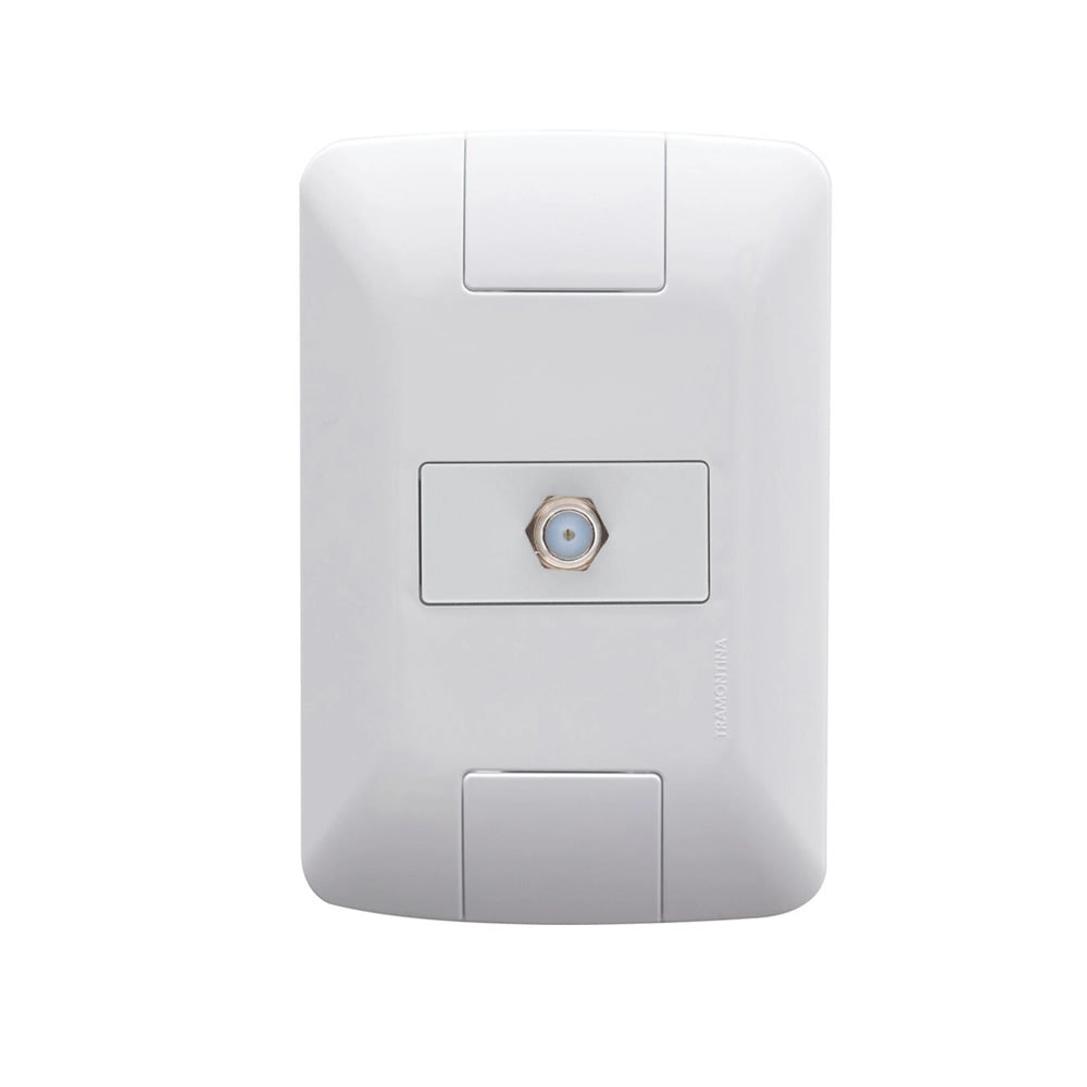 Conjunto Tomada Tv E Satélite Aria Tramontina Branco