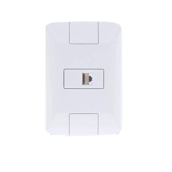 Tomada RJ45 Cat6 Tramontina Aria 1 Módulo Branco