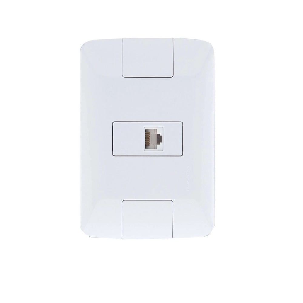 Tomada RJ45 Cat6 Tramontina Aria 1 Módulo Branco