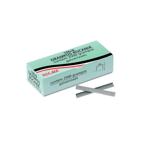 Grampo Rocama 106 8mm Com 2500 Unidades
