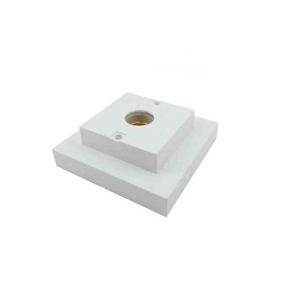 Plafon Quadrado Soquete E27 Rt Comercial Eireli 15x15cm