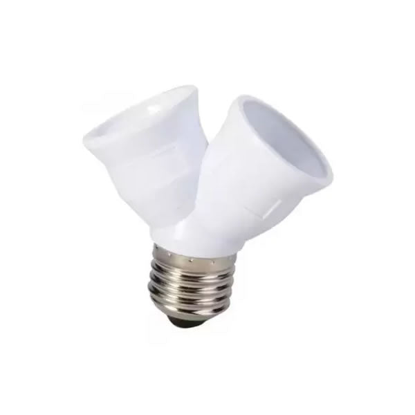 Soquete Multiplicador 1x2 Para 2 Lâmpadas E27 Rt Comercial
