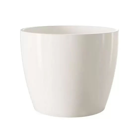 Vaso Cerâmico Munique Branco Pote 16 Liso Japi