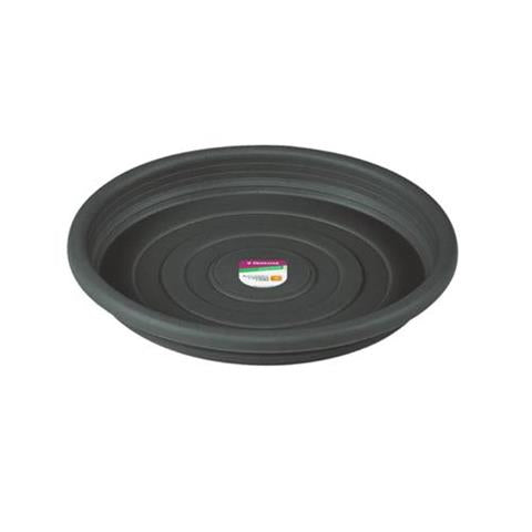 Prato Para Vaso De Jardim Redondo 13cm Cinza Pinceis Atlas