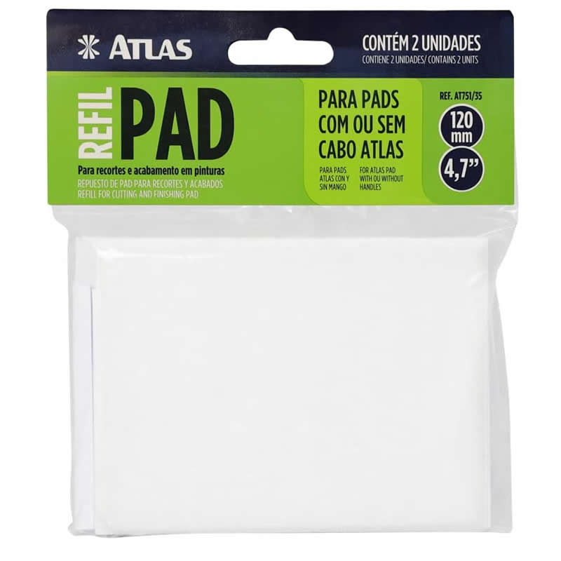 Refil Para Pad De Pintura Atlas 120mm Com 2 Unidades