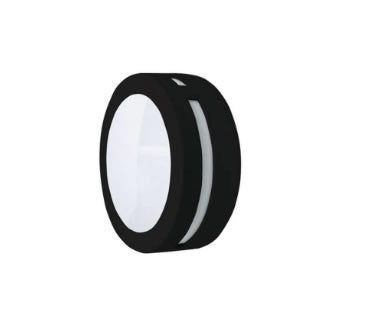 Arandela Led Redonda Brasilux 127v 5000k Ip65 Preto