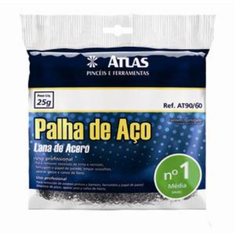 Palha De Aço Média 25g Atlas