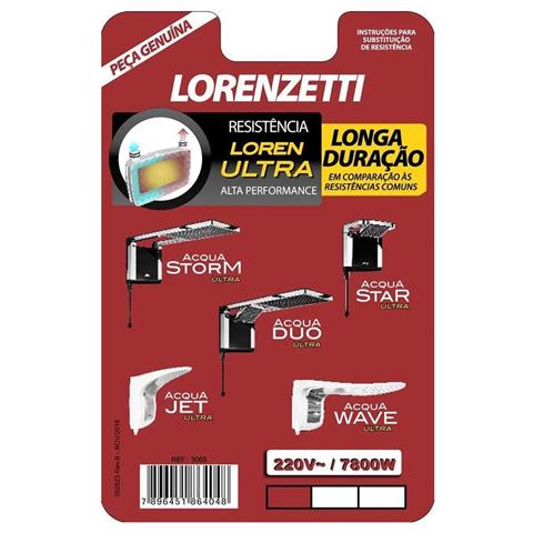 Resistência Acqua Storm Ultra 220V 7800W Lorenzetti