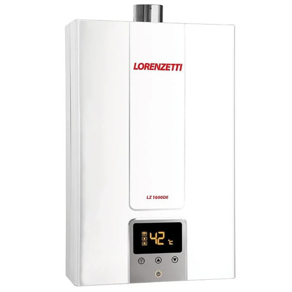Aquecedor A Gás Lorenzetti 15l Digital Bivolt Gn Lz1600de Branco