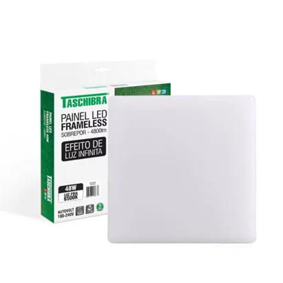 Painel Led Frameless Brasilux Sobrepor 48w Quadrado 60x60cm 6500k