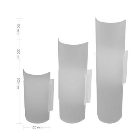 Arandela Embau 30cm Vidro Fosco 1XE27 Branca Taschibra