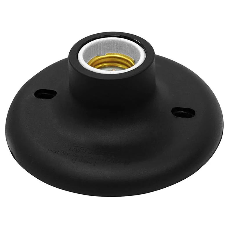 Plafon Pvc Taschibra Com Soquete Ceramico Preto 15x15cm