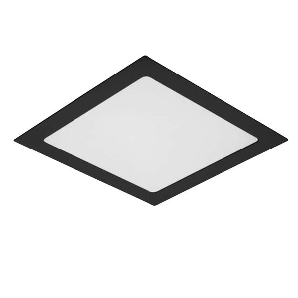Painel Led 24w Quadrado Embutir Preto 6500k Brasilux