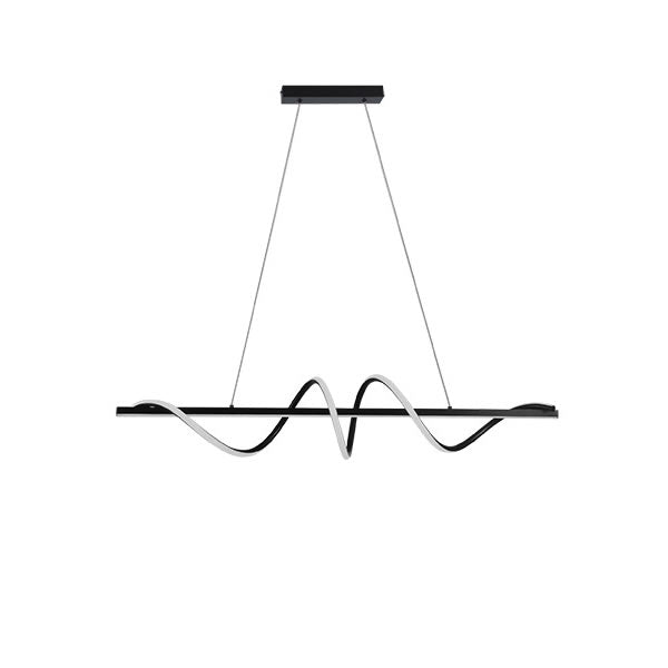 Pendente Led Union 38w 3000k Preto 120cm