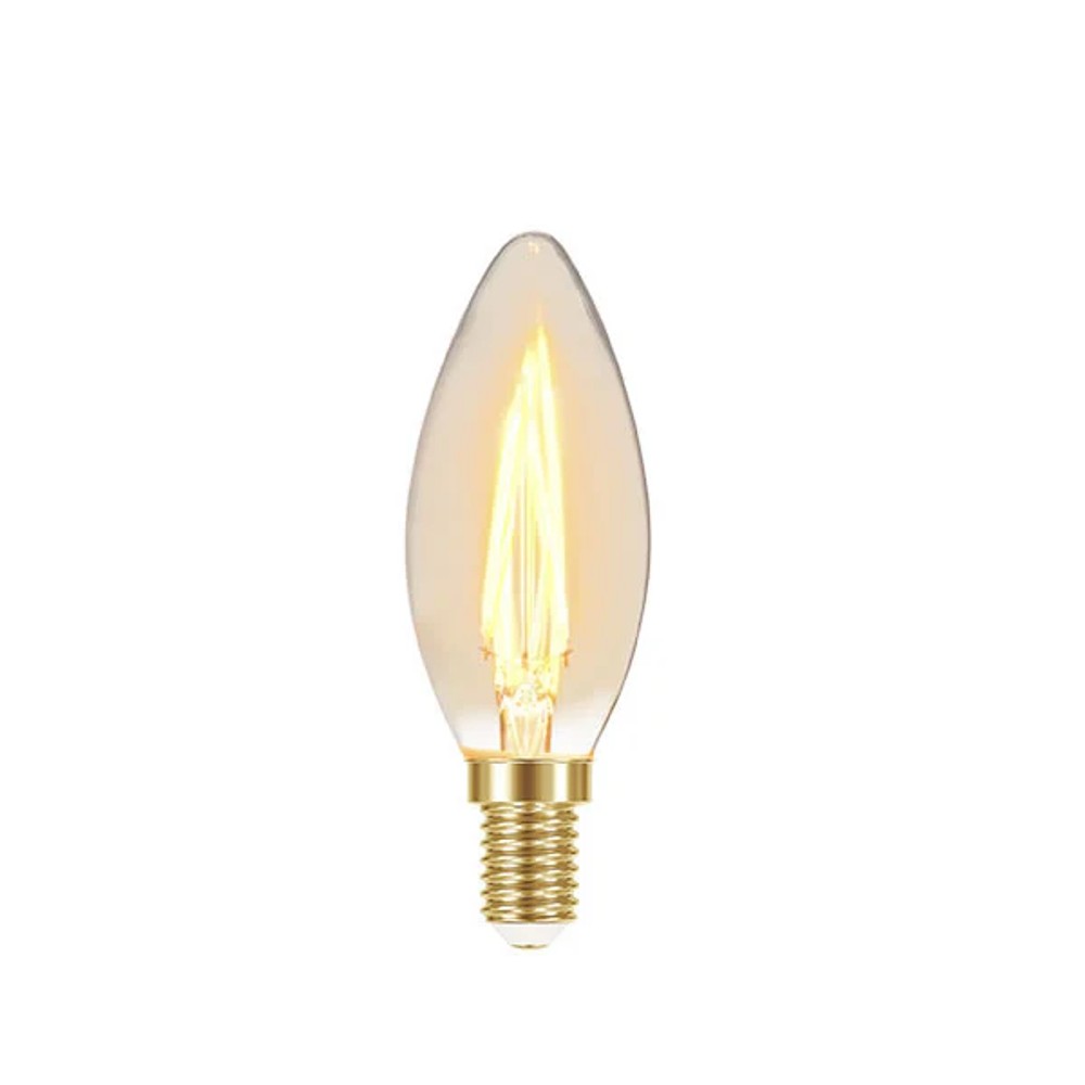 Lâmpada Filamento Vintage Vela 127V B35 Ambar Taschibra