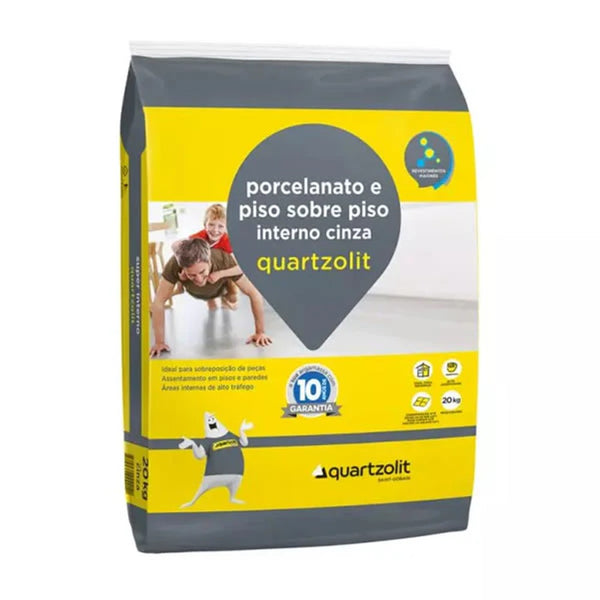 Argamassa Quartzolit Porcelanato e Piso Externo AC3 20kg