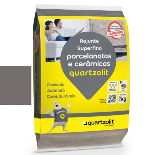 Rejunte Porcelanato Quartzolit Grafite 1kg