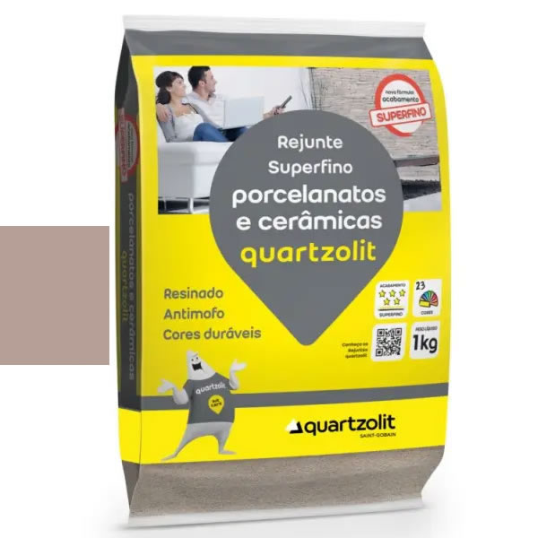 Rejunte Quartzolit Para Porcelanato Marrom Tabaco 1kg
