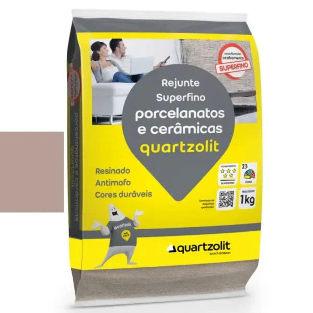 Rejunte Quartzolit Para Porcelanato Marrom Tabaco 1kg