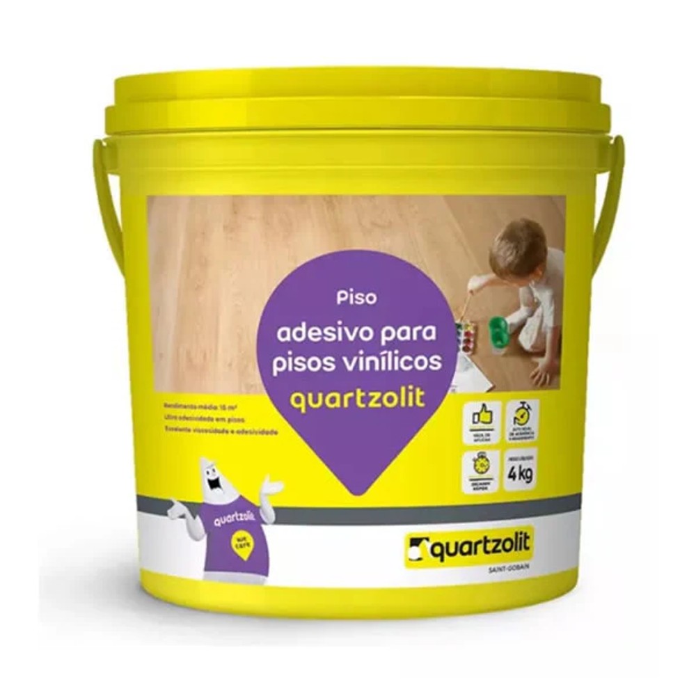 Cola Para Piso Vinílico Quartzolit 4kg