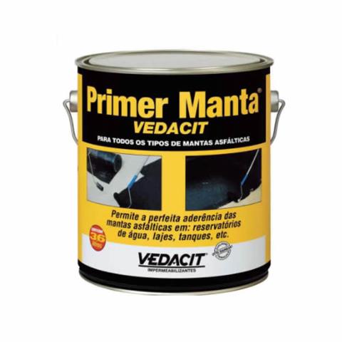 Primer Asfáltico Vedacit Para Manta Base Água 3,6l