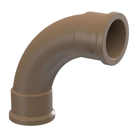 Curva 90 Graus Soldável 40mm 1.1/4 Polegada Cl15 Pvc Marrom