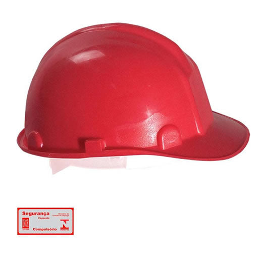 Capacete De Segurança Industrial Com Carneira Vermelho Worker