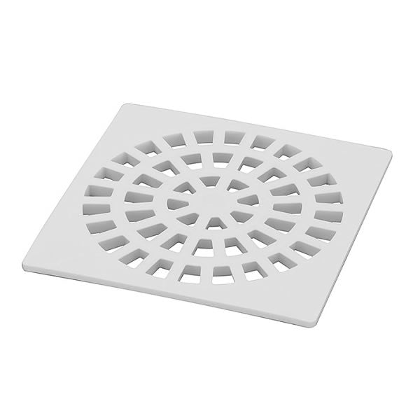 Grelha Quadrada Vortice Para Caixa Sifonada Branca 150mm