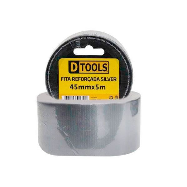 Fita Silver Tape Multiuso Reforçada 45mm X 5m Cinza