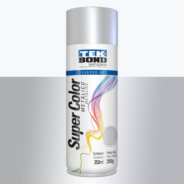 Tinta Spray Metálico Tekbond Prata 350ml