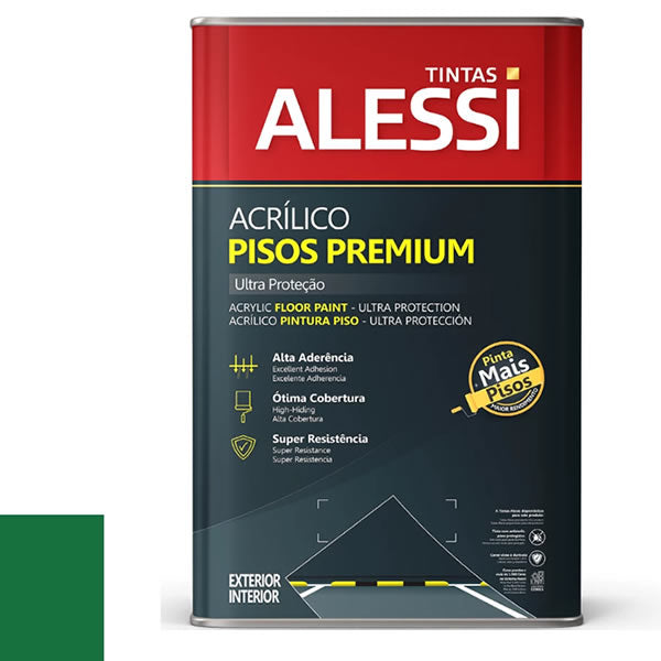 Tinta Piso Acrílica Fosca Alessi Verde 18l