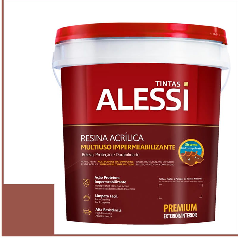 Resina Acrílica Multiuso Alessi Cerâmica Ônix 18l Base Água