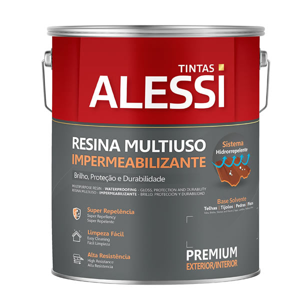 Resina Multiuso Alessi Incolor Base Solvente 3,6l Premium