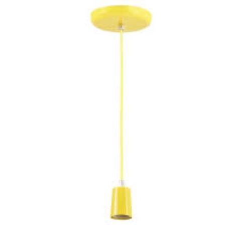 Pendente Vision Dital Alumínio Amarelo 1 Lâmpada